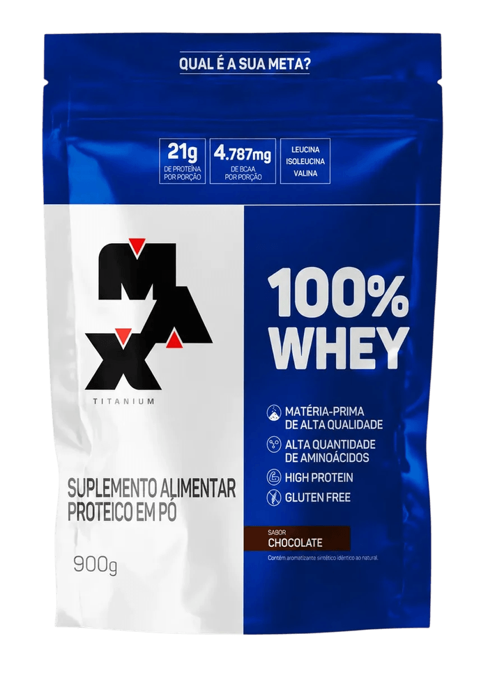 Whey 100% Max Titanium 900g Chocolate